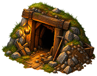 A Troll Dig entrance on the grid map